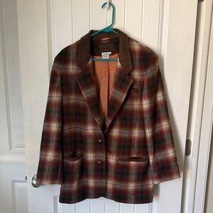 Women's Plaid vintage Jacket - Brown/Evermoreesque